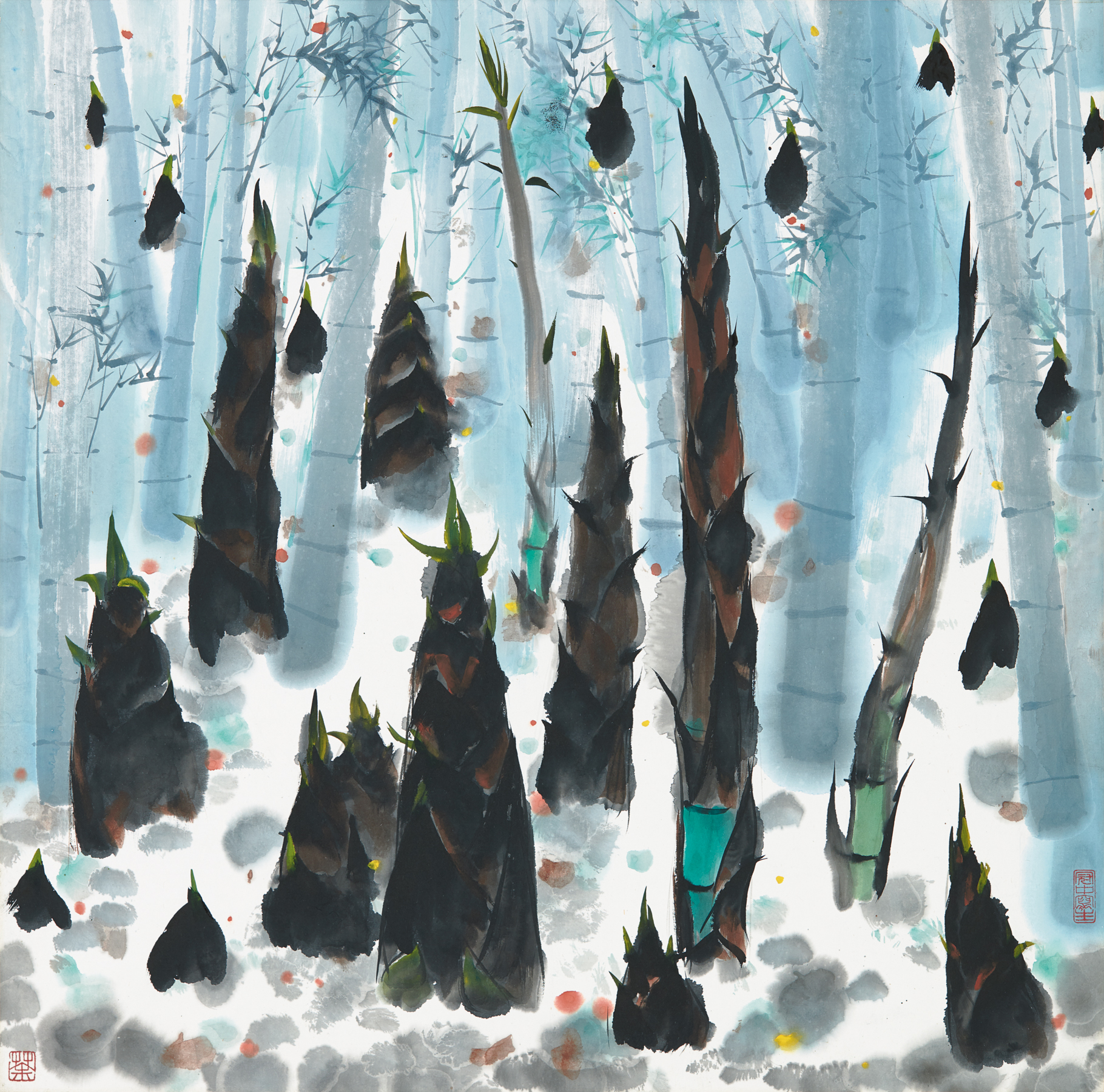 寄意自然，观照我心—吴冠中笔下的古木与翠竹| 中國近現代書畫| Sotheby's